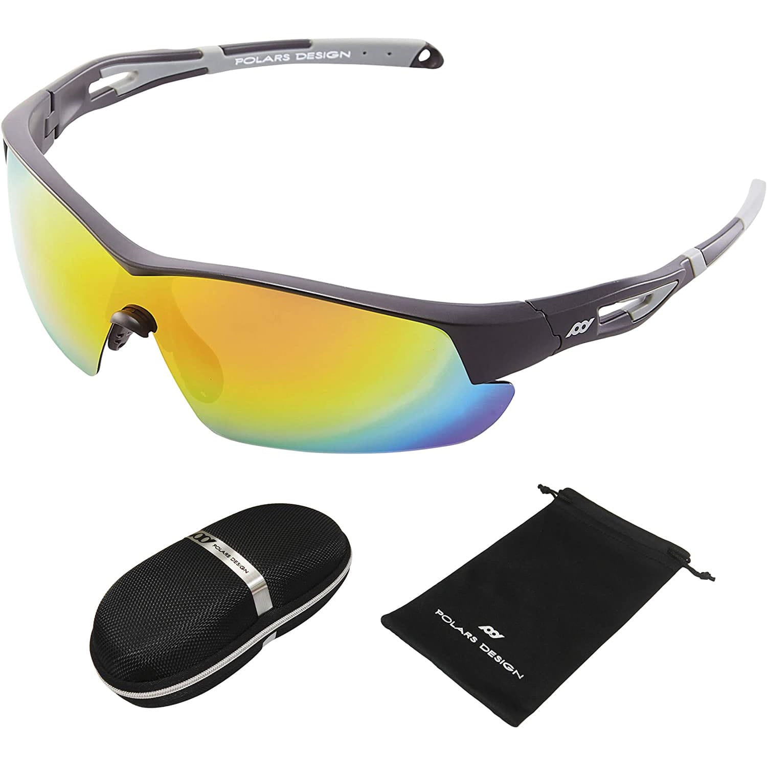 Polarized Sports Sunglasses Shatter Resistant Cycling Glasses for Men-Women  UV Protection