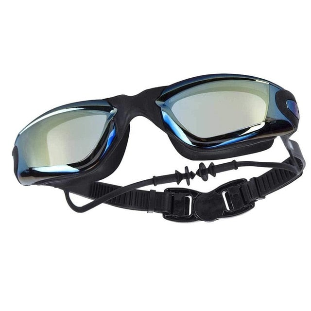 Adult Anti Fog Swimming Goggles with Earplug UV Protection for Men Women - PUPU