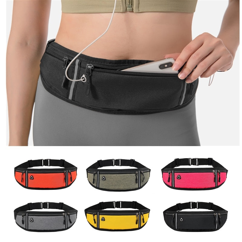 Waterfly Fanny Pack Waist Bag: Runner Small Hip Pouch Bum Bag Running Fannie Pack Phanny Fannypack Waistpack Bumbag Beltbag Sport Slim Fashionable for