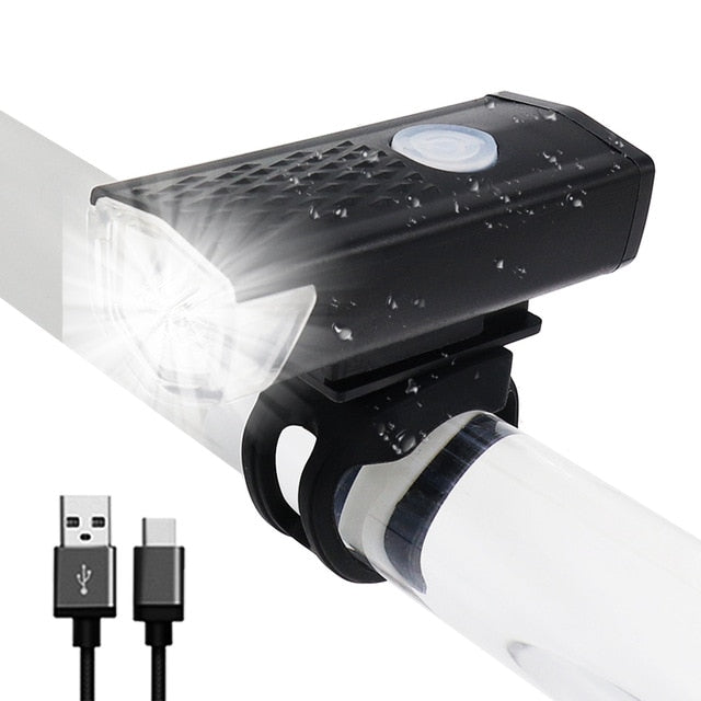 USB Rechargeable Bike Light Waterproof Bicycle Lamp Flashligh - PUPU