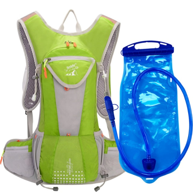 Cycling Backpack Hiking Knapsack with Hydration Water Bag - PUPU