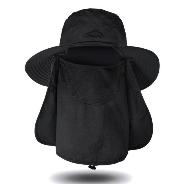 Fishing Cap Sun Hats Fishing Hat Men Sun Fishing Outdoor Flap With Cover  Face Hat UV Protection Hat