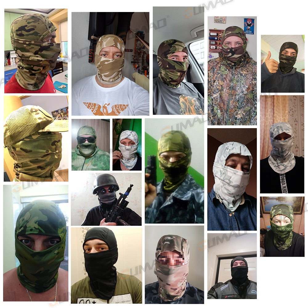 Camouflage Balaclava Full Face Scarf Mask Hiking Cycling Head Cover - PUPU